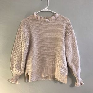 Madewell Ruffle-Neck Pullover Sweater